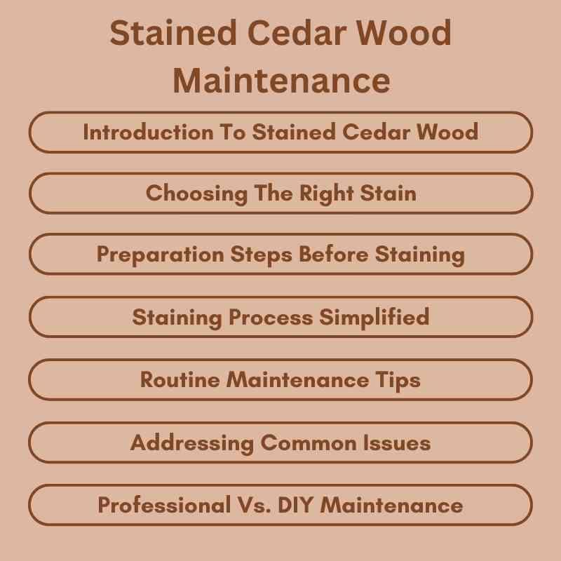 Stained Cedar Wood Maintenance