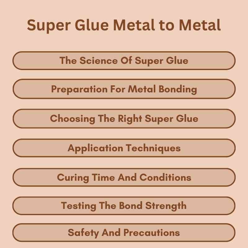 Super Glue Metal to Metal