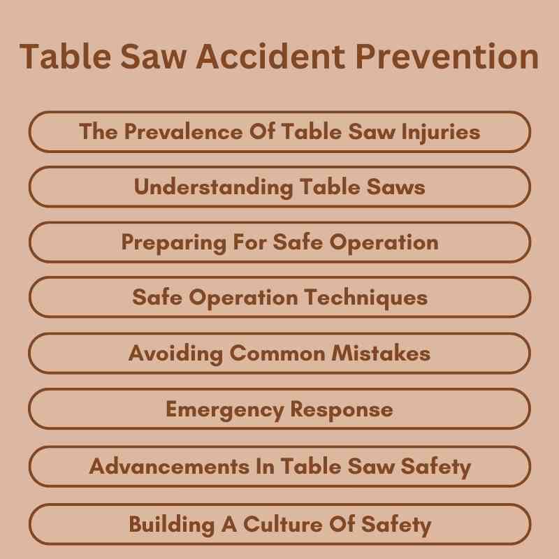 Table Saw Accident Prevention