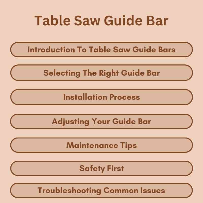 Table Saw Guide Bar