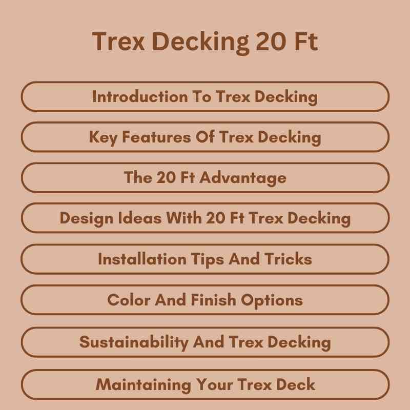 Trex Decking 20 Ft