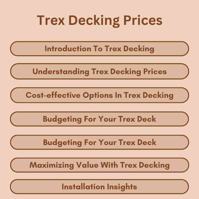 Trex Decking Prices