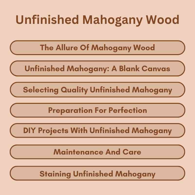 Unfinished Mahogany Wood