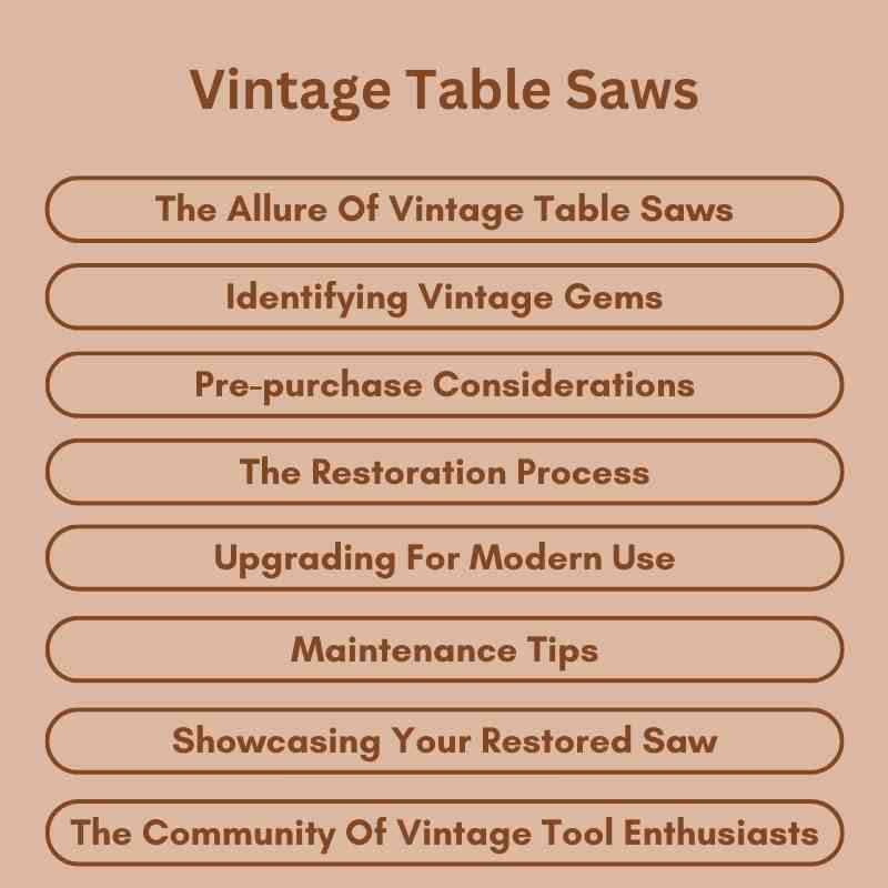 Vintage Table Saws