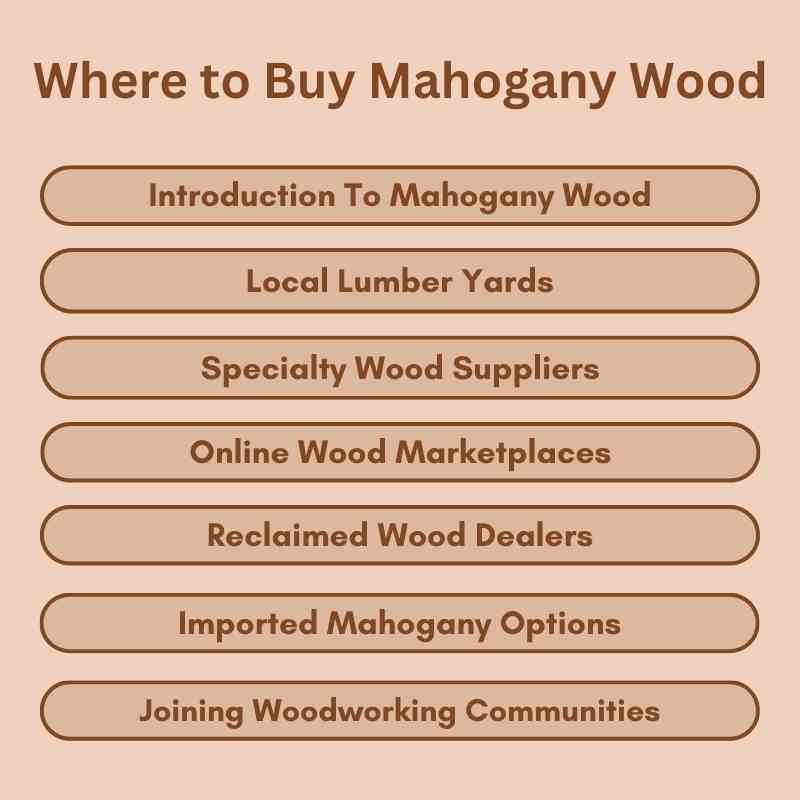 Where to Buy Mahogany Wood