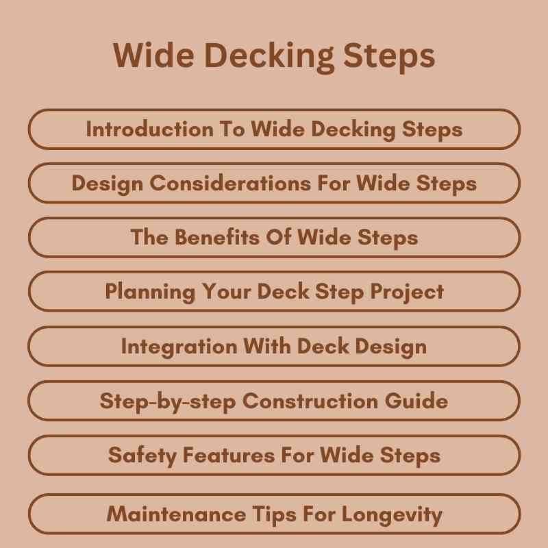 Wide Decking Steps