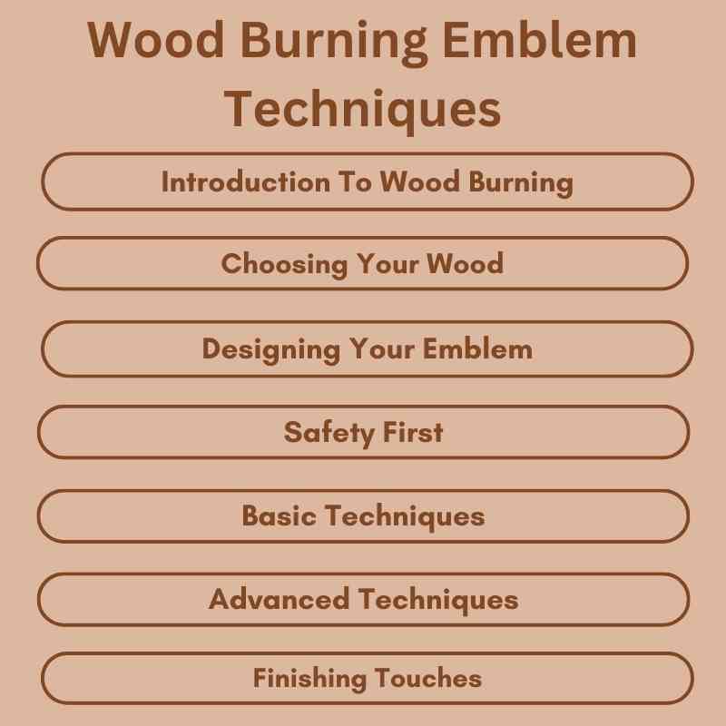 Wood Burning Emblem Techniques