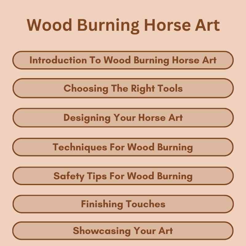 Wood Burning Horse Art