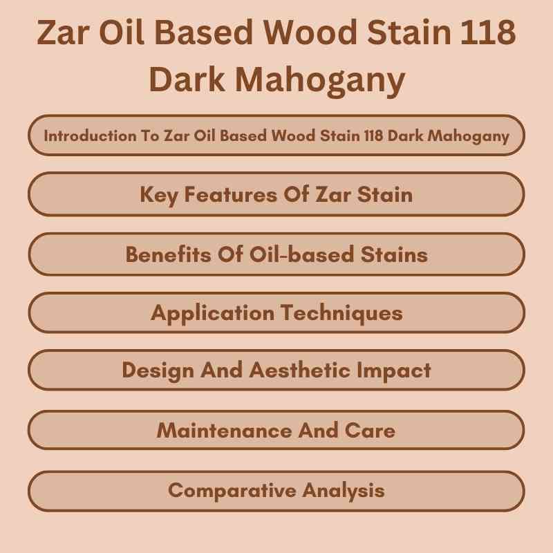 Zar Oil Based Wood Stain 118 Dark Mahogany