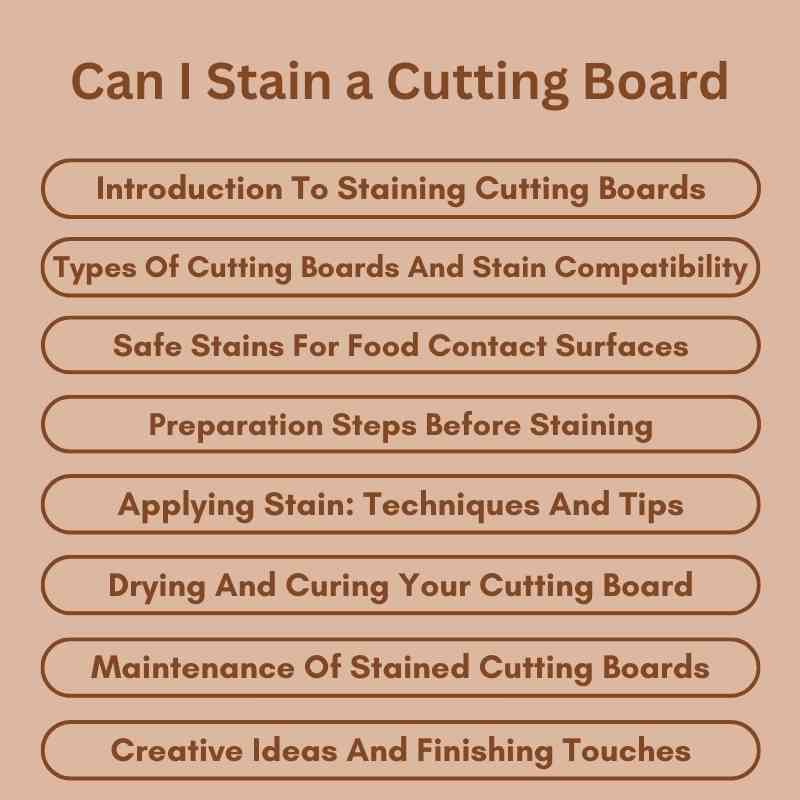 Can I Stain a Cutting Board