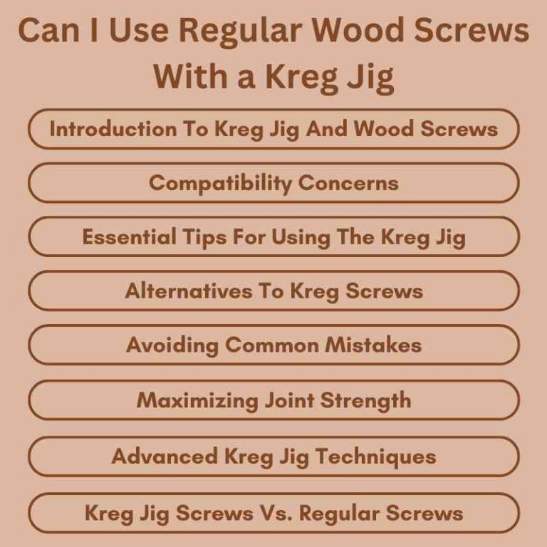 Can I Use Regular Wood Screws With a Kreg Jig? Essential Tips