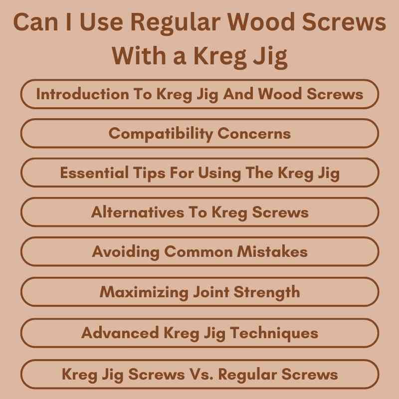 Can I Use Regular Wood Screws With a Kreg Jig