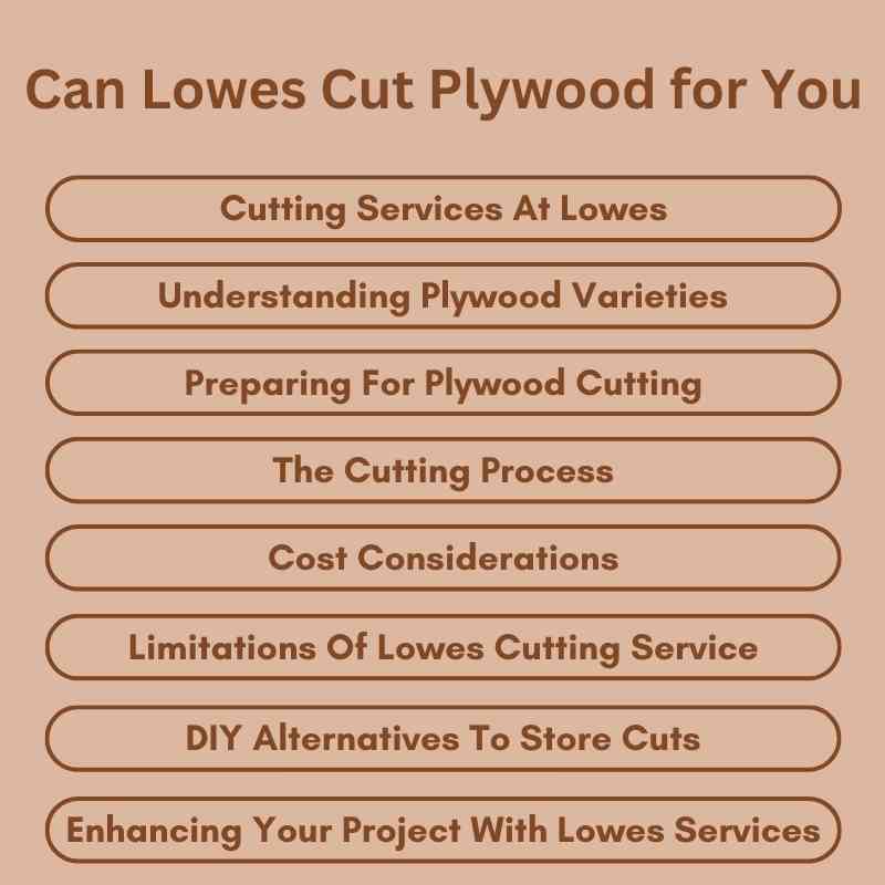 Can Lowes Cut Plywood for You