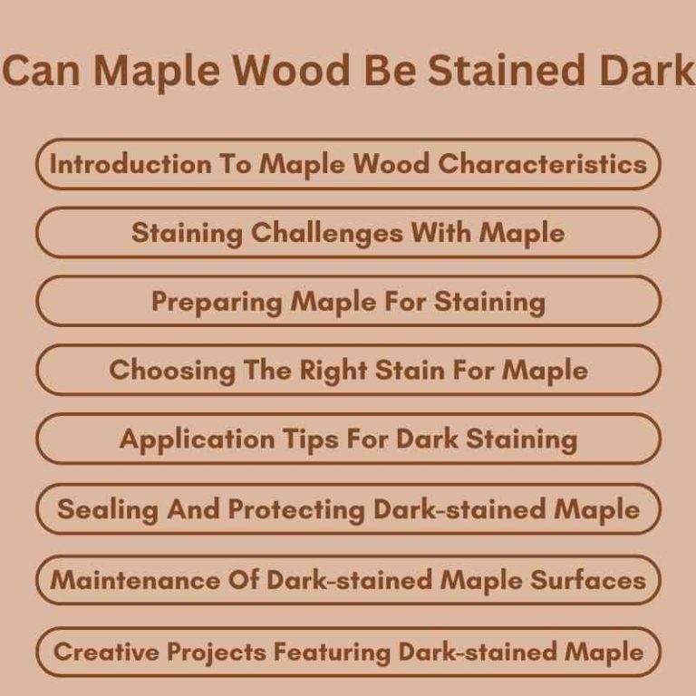 Can Maple Wood Be Stained Dark? Unlock the Secrets Woodworking Advisor