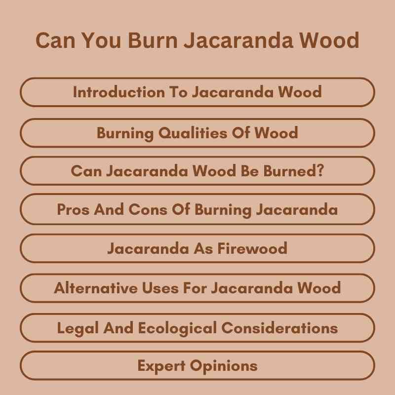 Can You Burn Jacaranda Wood