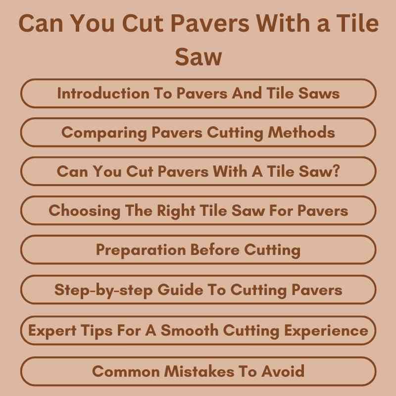 Can You Cut Pavers With a Tile Saw