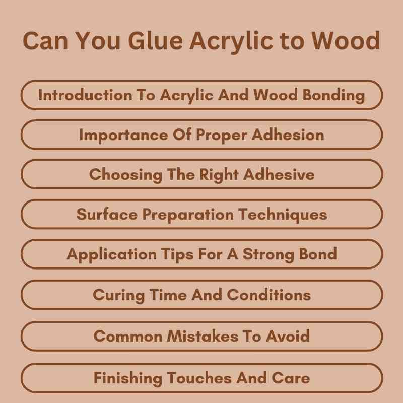 Can You Glue Acrylic to Wood