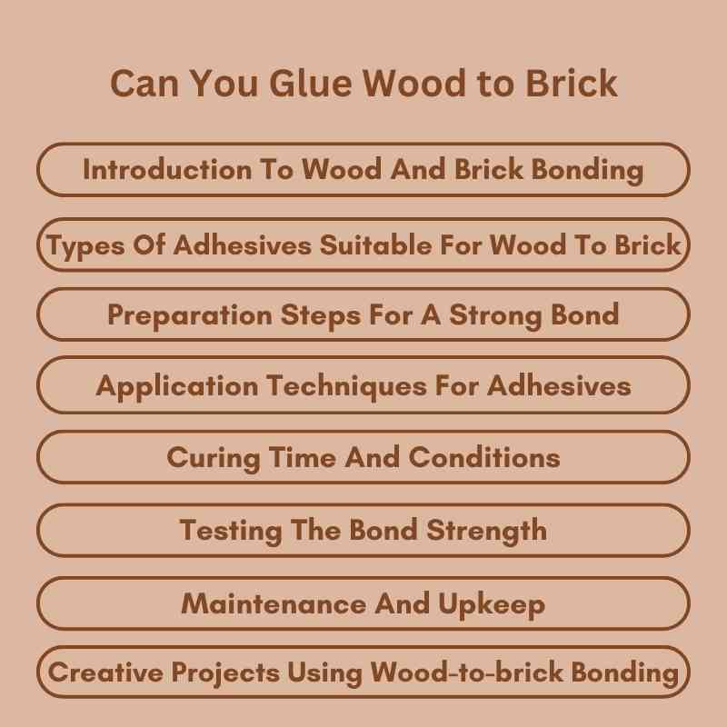 Can You Glue Wood to Brick