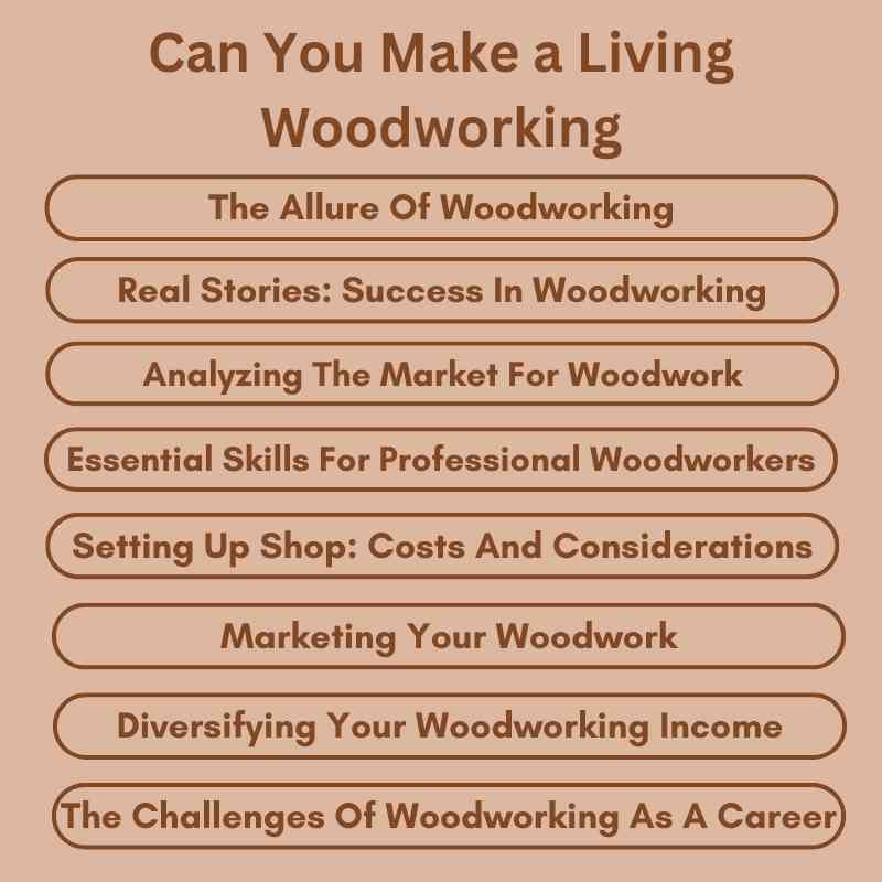 Can You Make a Living Woodworking