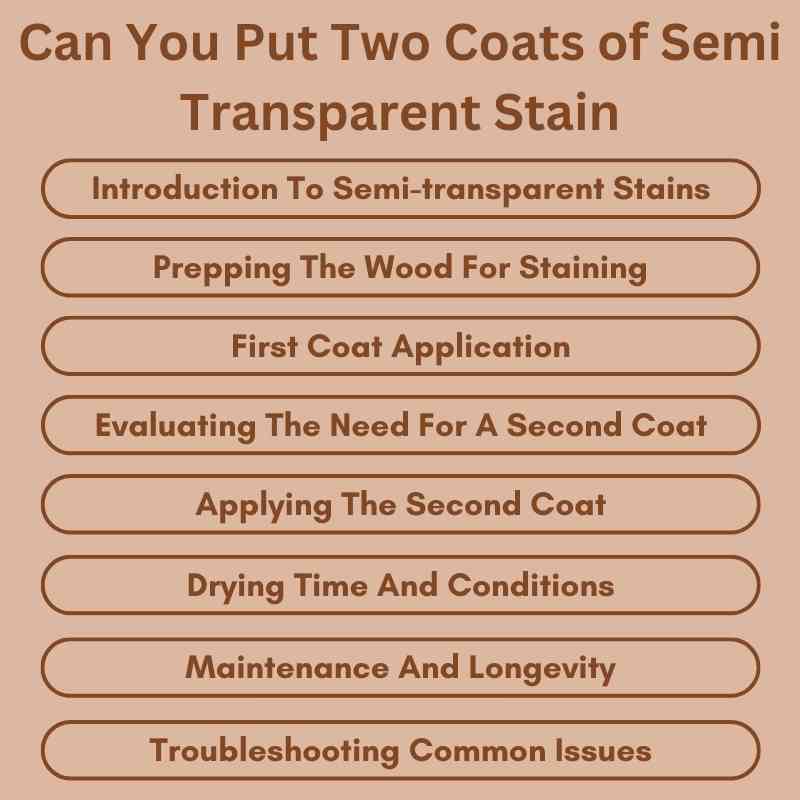 Can You Put Two Coats of Semi Transparent Stain