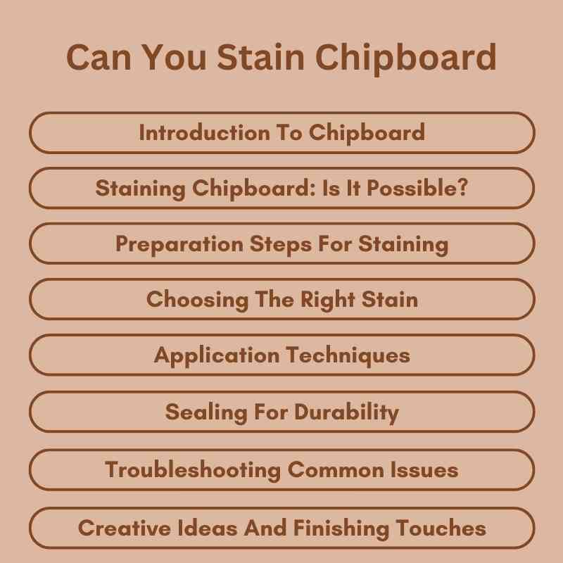 Can You Stain Chipboard