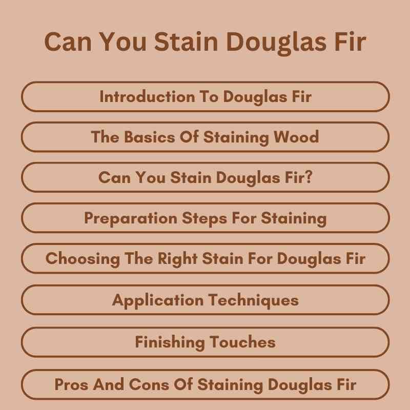 Can You Stain Douglas Fir