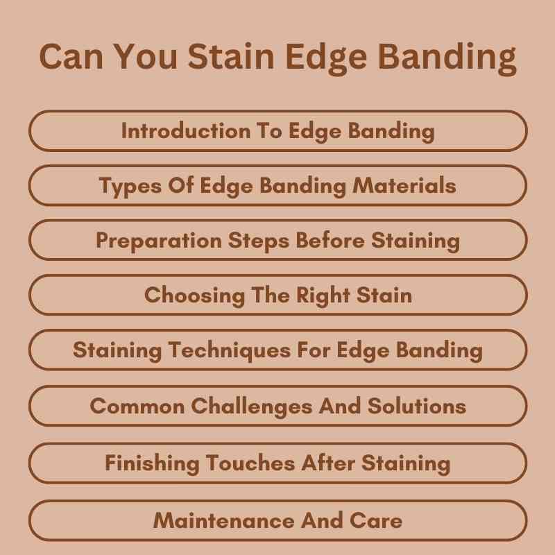 Can You Stain Edge Banding