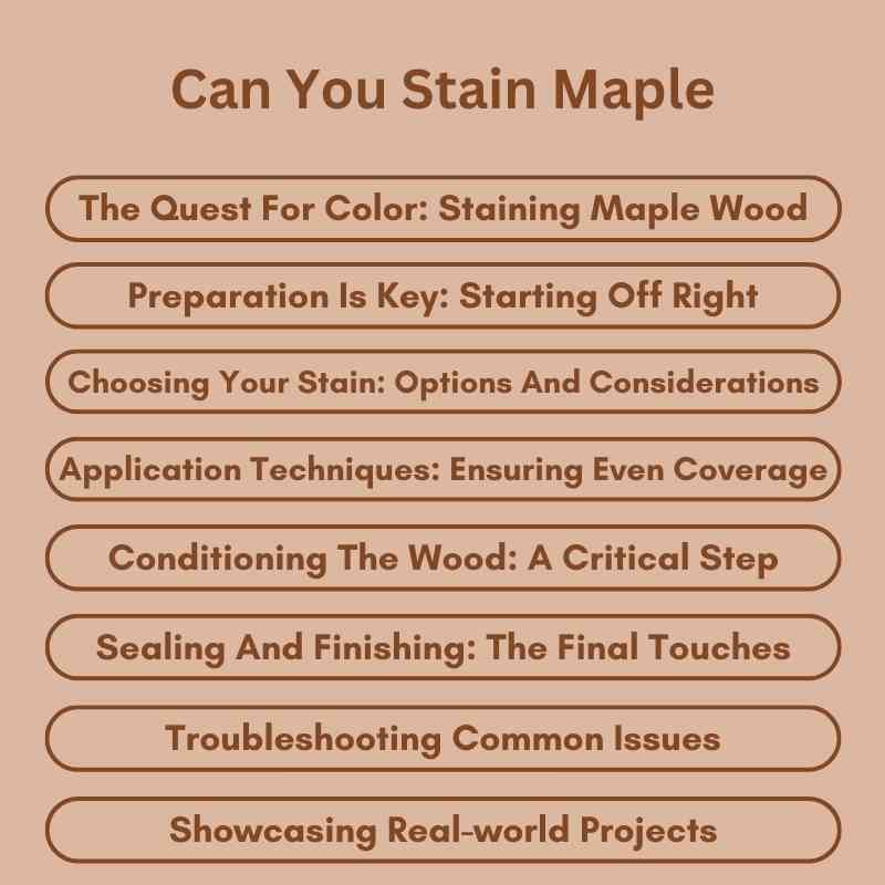 Can You Stain Maple