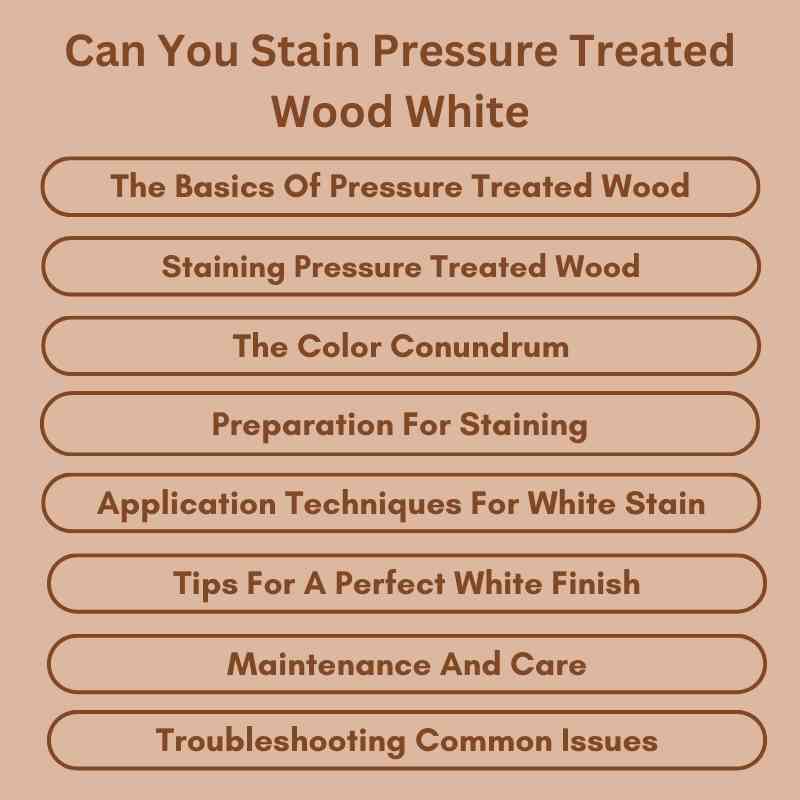 Can You Stain Pressure Treated Wood White