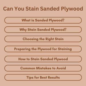 Can You Stain Sanded Plywood