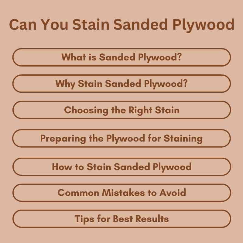 Can You Stain Sanded Plywood? Unlock the Secrets! Woodworking Advisor
