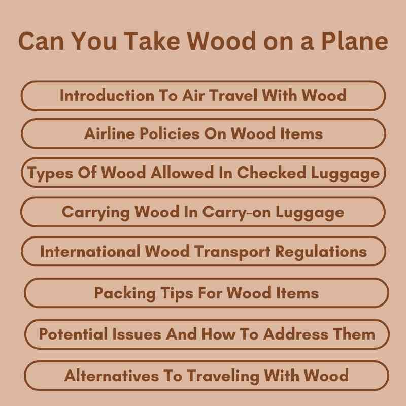 Can You Take Wood on a Plane