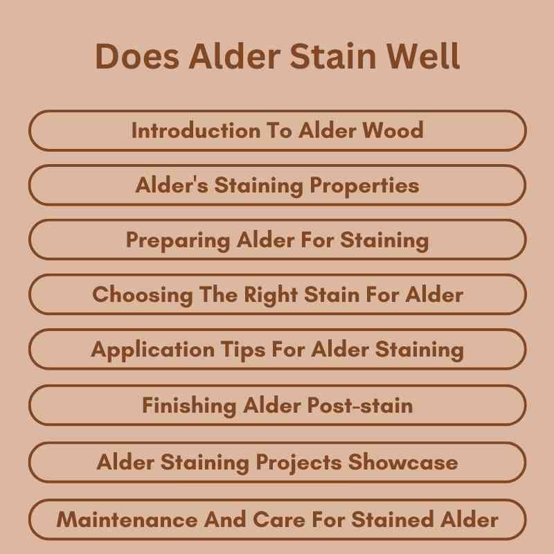 Does Alder Stain Well