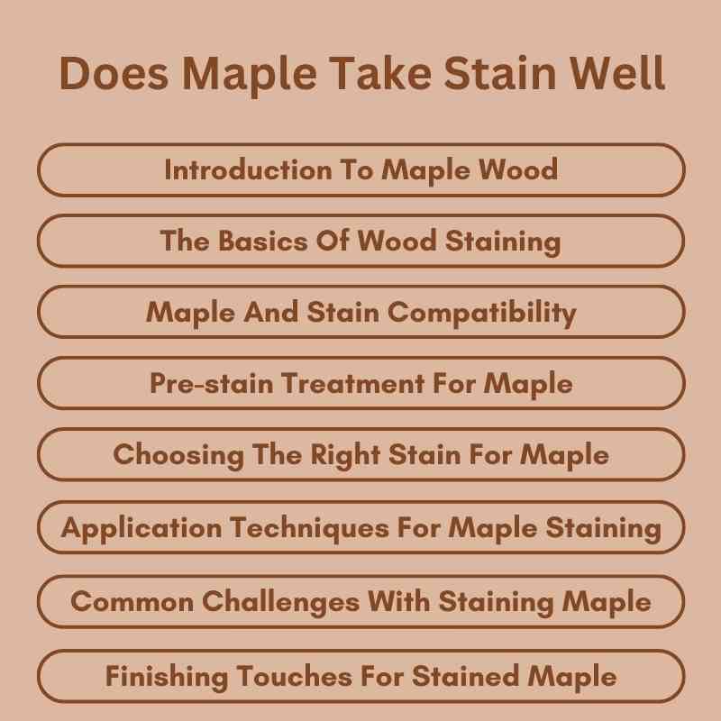 Does Maple Take Stain Well