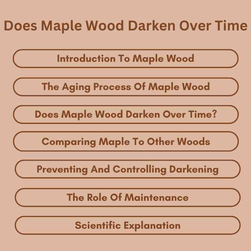 Does Maple Wood Darken Over Time