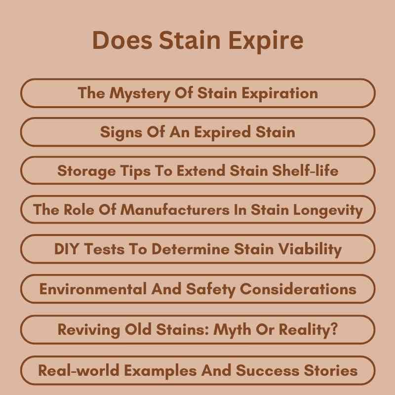 Does Stain Expire