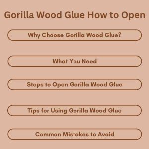 Gorilla Wood Glue How to Open