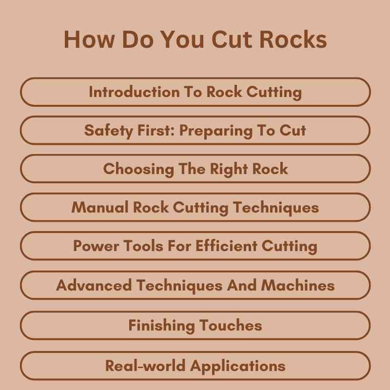 How Do You Cut Rocks