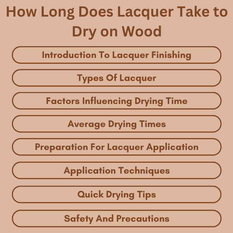 How Long Does Lacquer Take to Dry on Wood