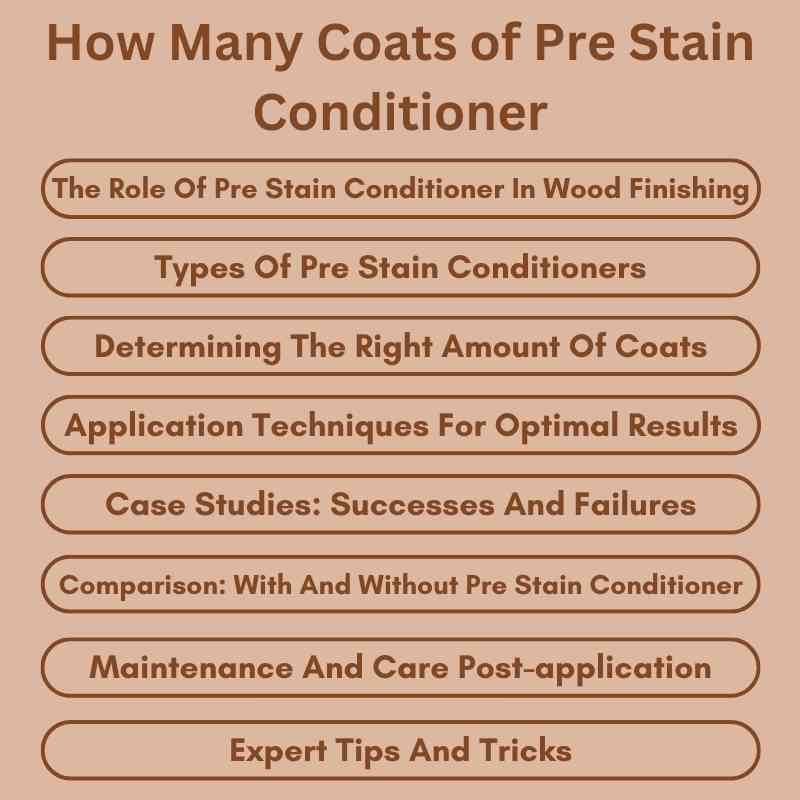 How Many Coats of Pre Stain Conditioner