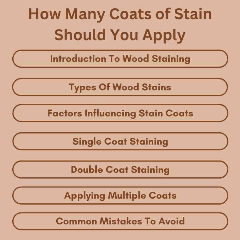 How Many Coats of Stain Should You Apply