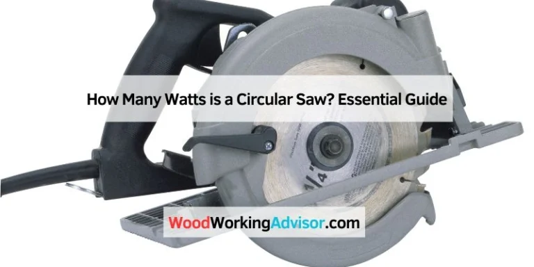 How Many Watts is a Circular Saw
