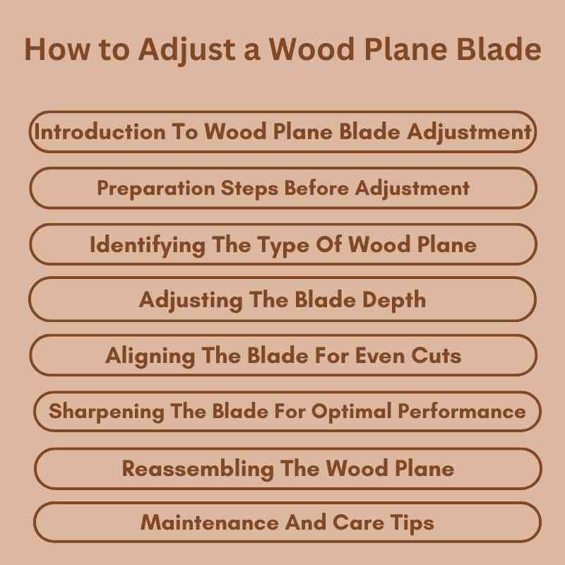 How to Adjust a Wood Plane Blade