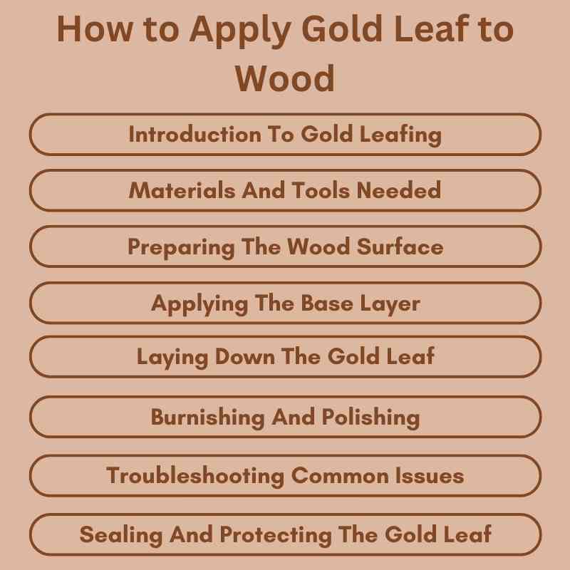 How to Apply Gold Leaf to Wood