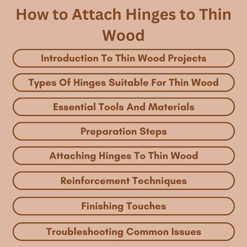 How to Attach Hinges to Thin Wood