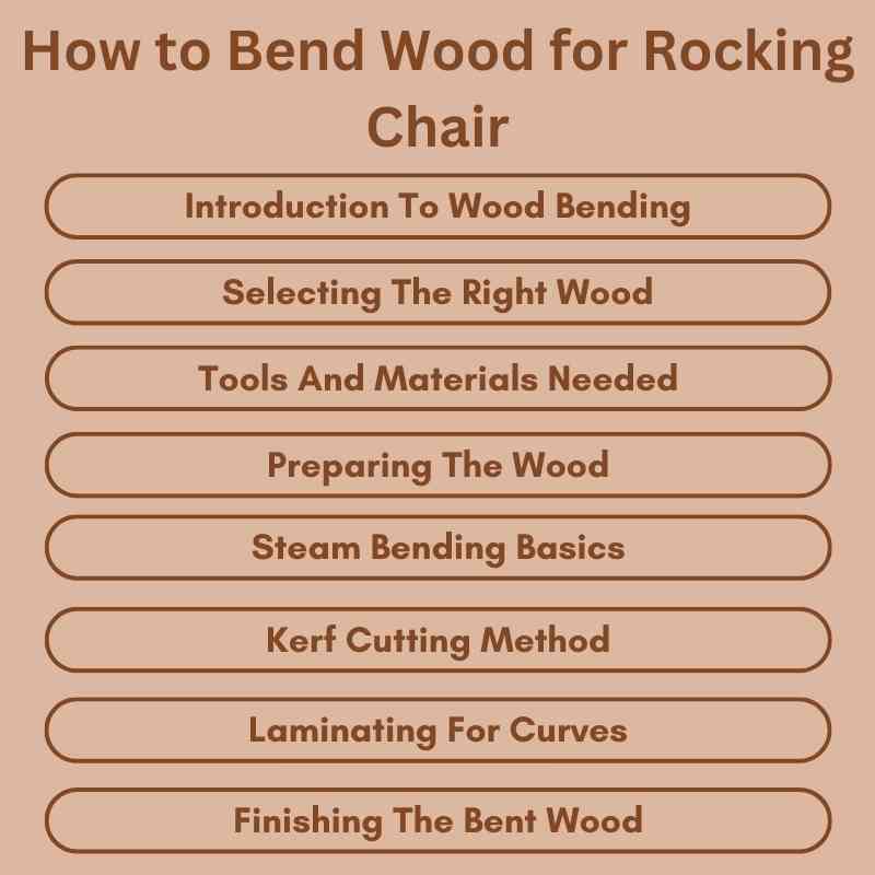 How to Bend Wood for Rocking Chair