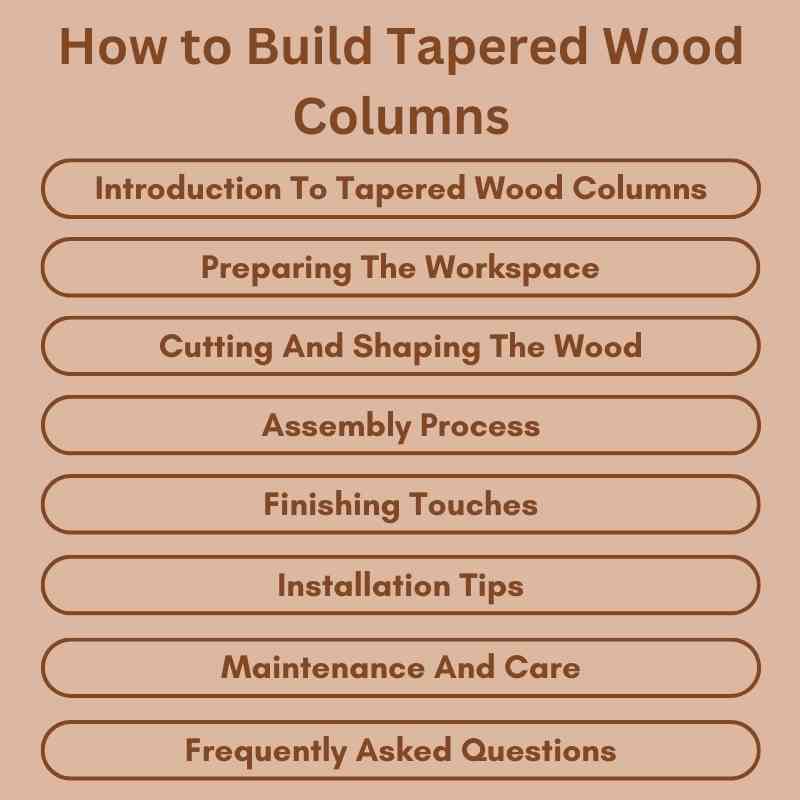 How to Build Tapered Wood Columns