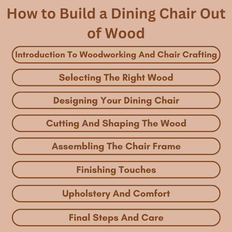 How to Build a Dining Chair Out of Wood