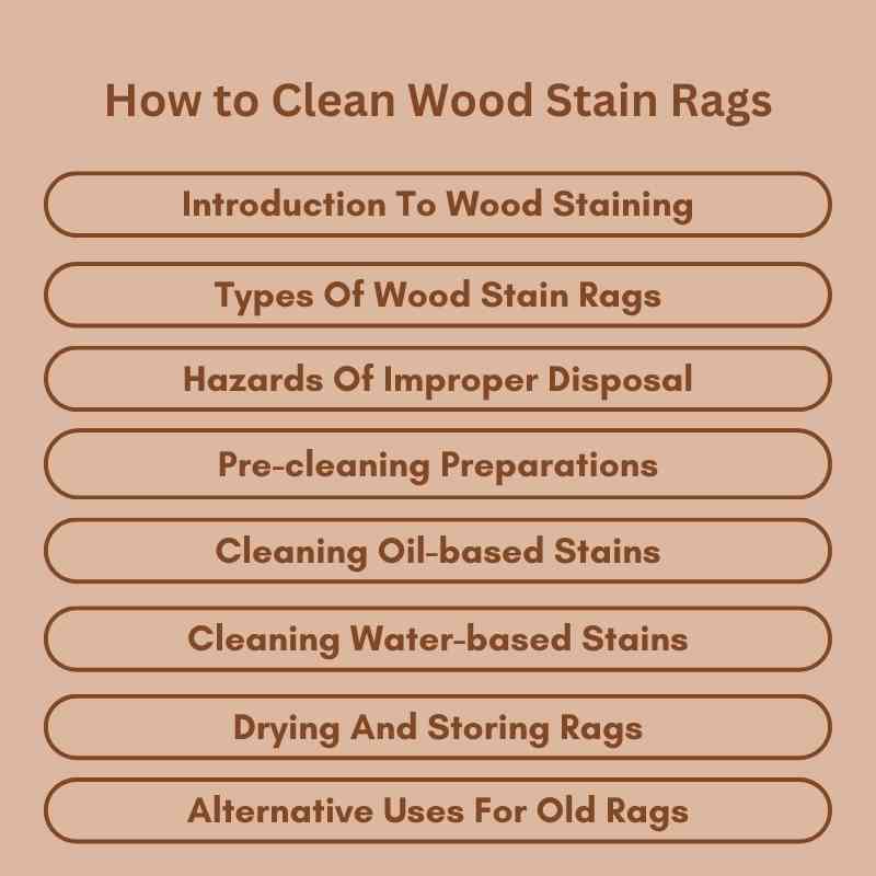 How to Clean Wood Stain Rags