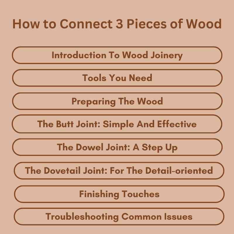 How to Connect 3 Pieces of Wood